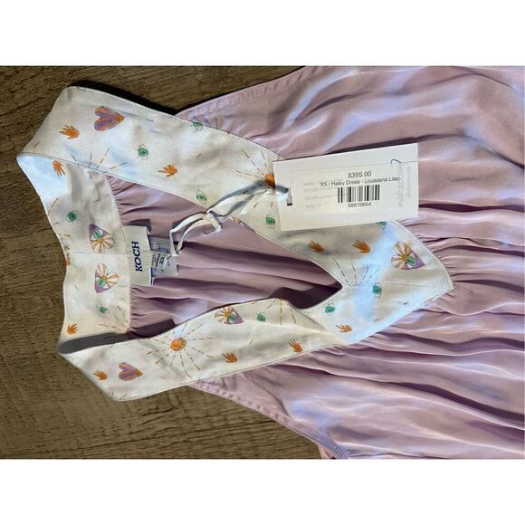 New Koch LAVENDER POLYSATIN HALEY DRESS - Picture 3 of 5